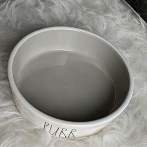 Rae Dunn cat food water bowl PURR